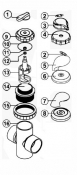 6540-877 Diverter Knob All 2001-2005 Sundance !!! OBSOLETE !!!