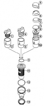 6000-014 Air Controls Internal Components: Knob (Up to 2006)