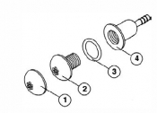 6472-803 "Salt and Pepper" Injector: Stainless steel escutcheon