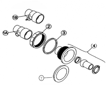 6540-610 Jetback: Whirlpool Jet 1" Oriface (1997-2005)