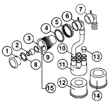 6540-670 Retainer Tab (White): Select-A-Sage "Twist Lock" Jet (1990-1997)