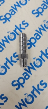 6540-034: Adapter, MPT 1/8 x 3/8 Barb (New metal version)