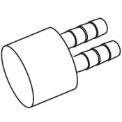 Manifold: Air 2 Barb 3/8in x 1