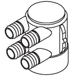 Manifold: Water 4 Port 3/4in B