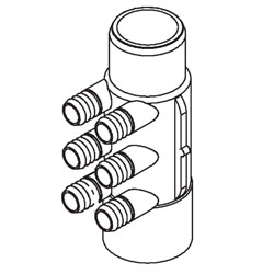 Manifold: Water 6 Port 3/4in B